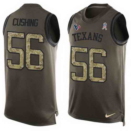 Nike Texans #56 Brian Cushing Green Mens Stitched NFL Limited Salute To Service Tank Top Jersey